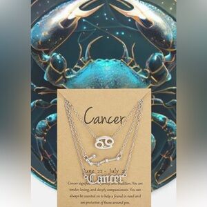 3 necklace cancer horoscope astrology zodiac sign constellation symbol silverton